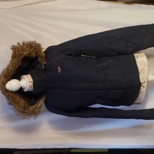 Hollister  winter jacket,detachable hood,size lg
